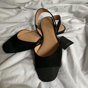 Zara trafaluc black flats